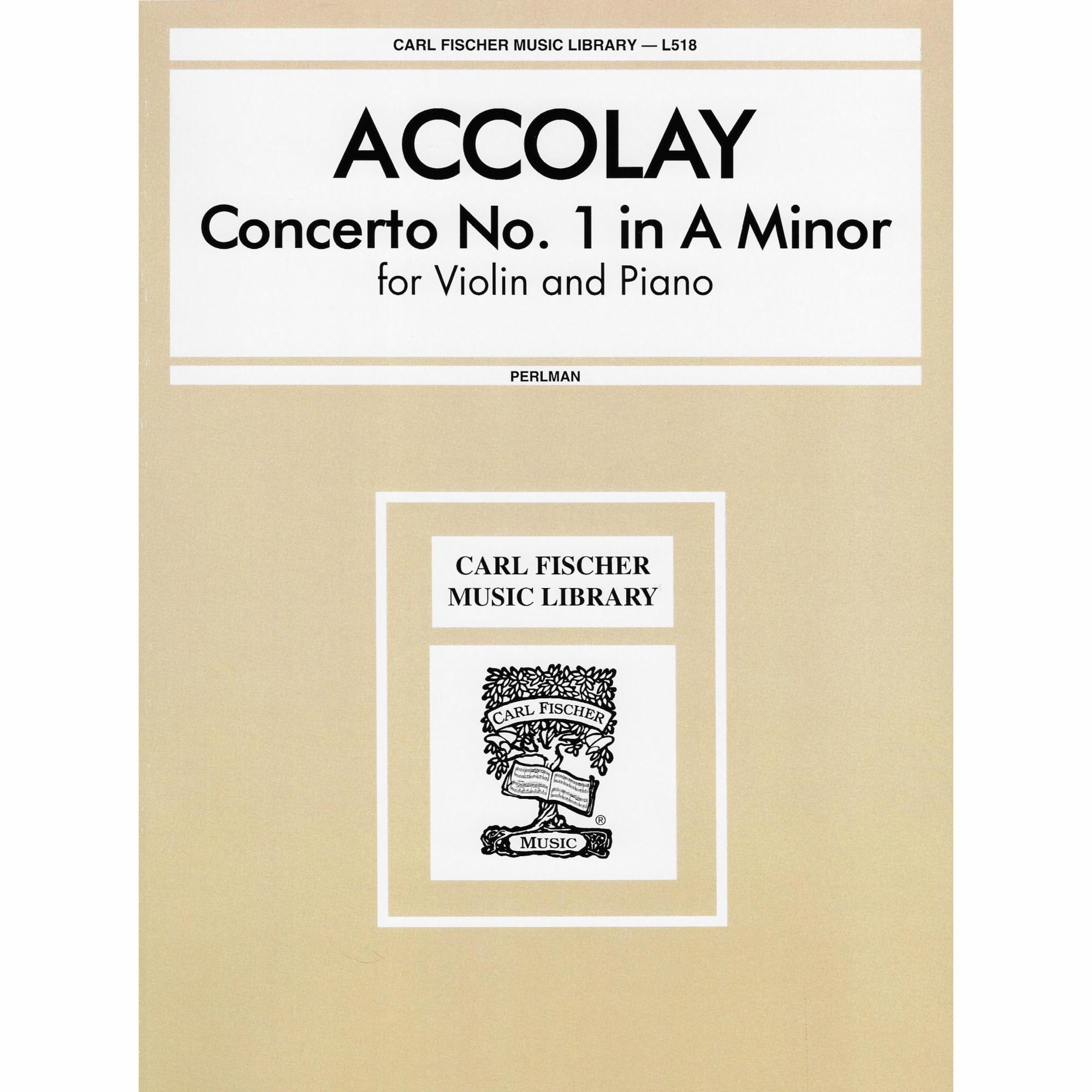 Accolay -- Concerto No. 1 in A Minor for Violin and Piano