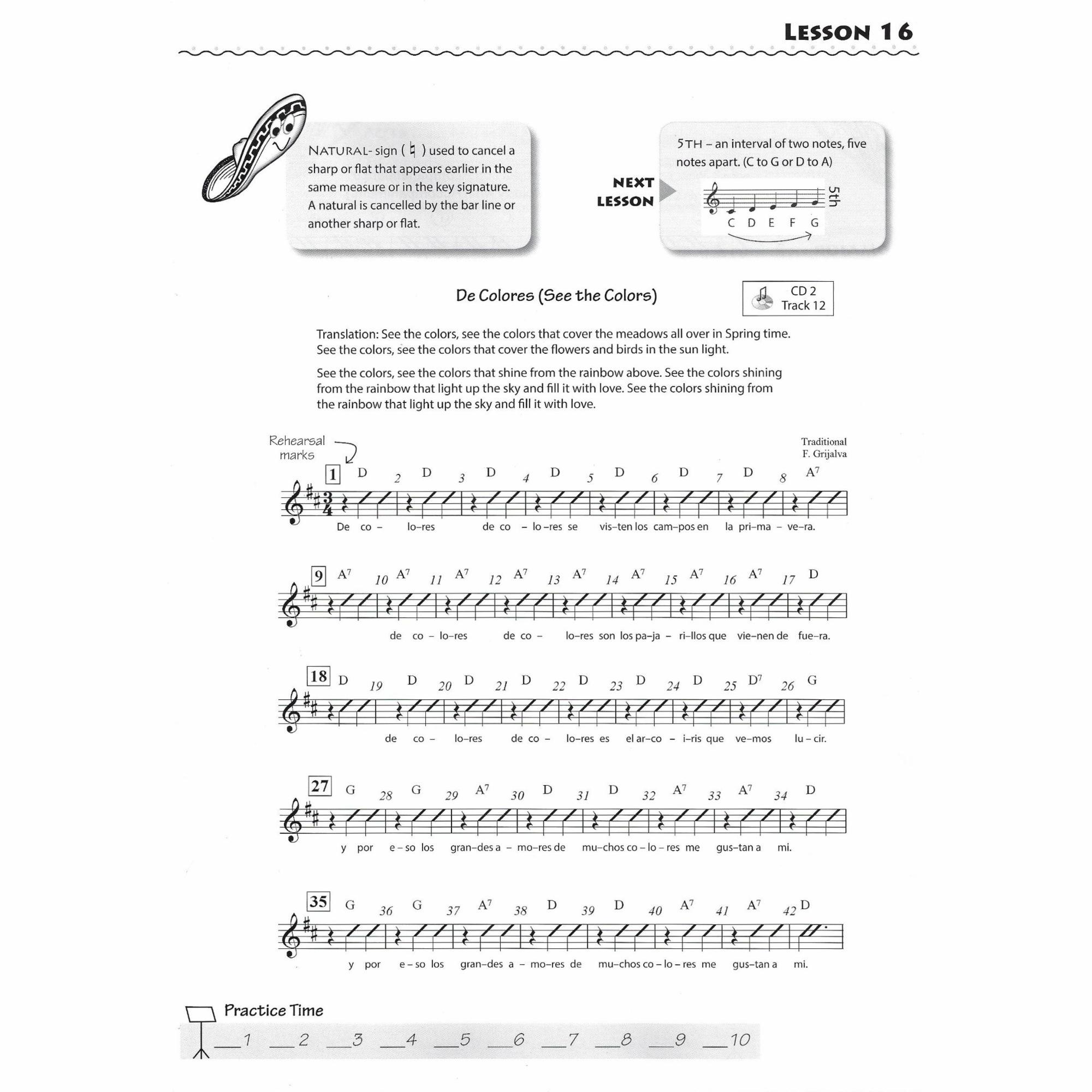 Sample: Guitar/Vihuela (Pg. 19)