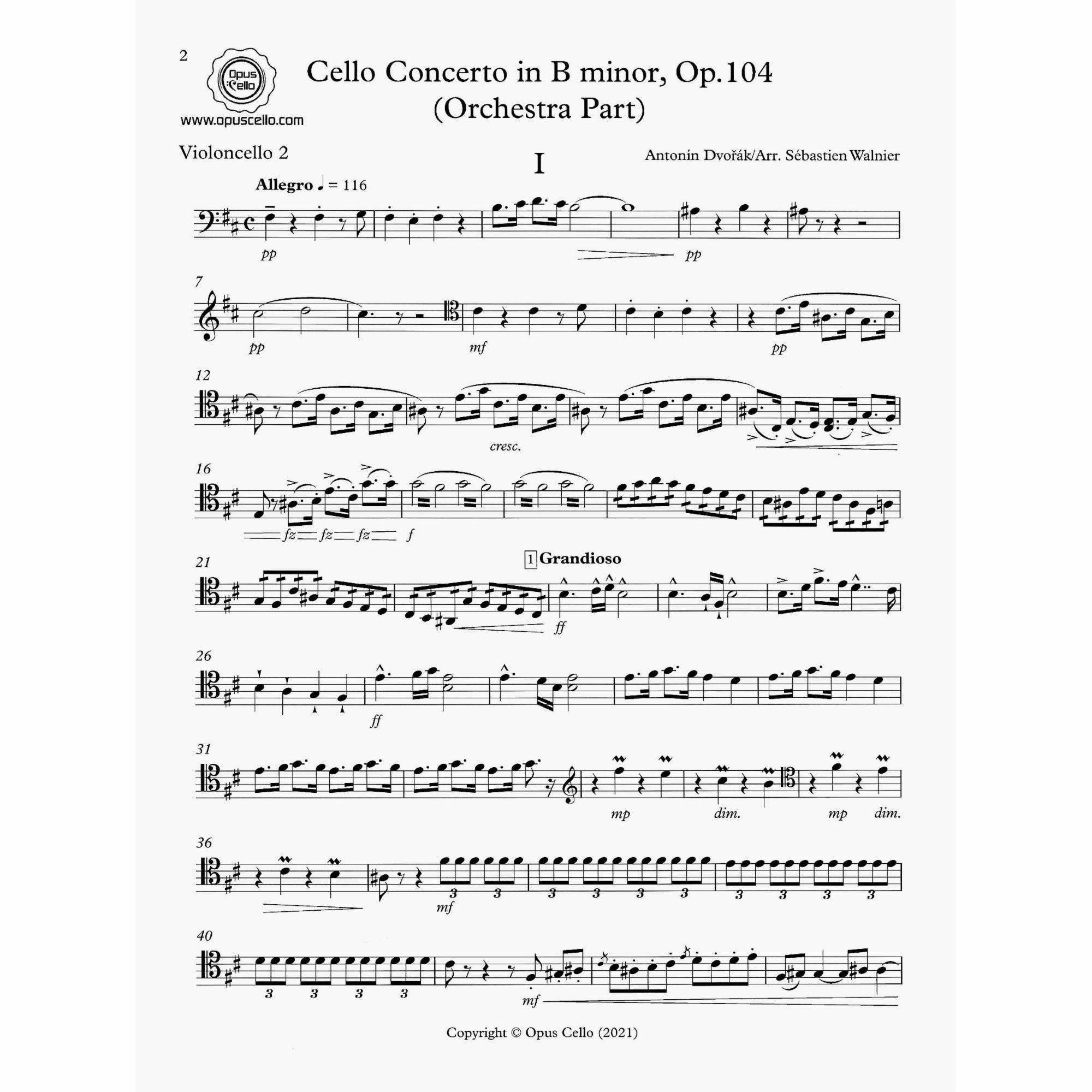 Sample: Cello II Part