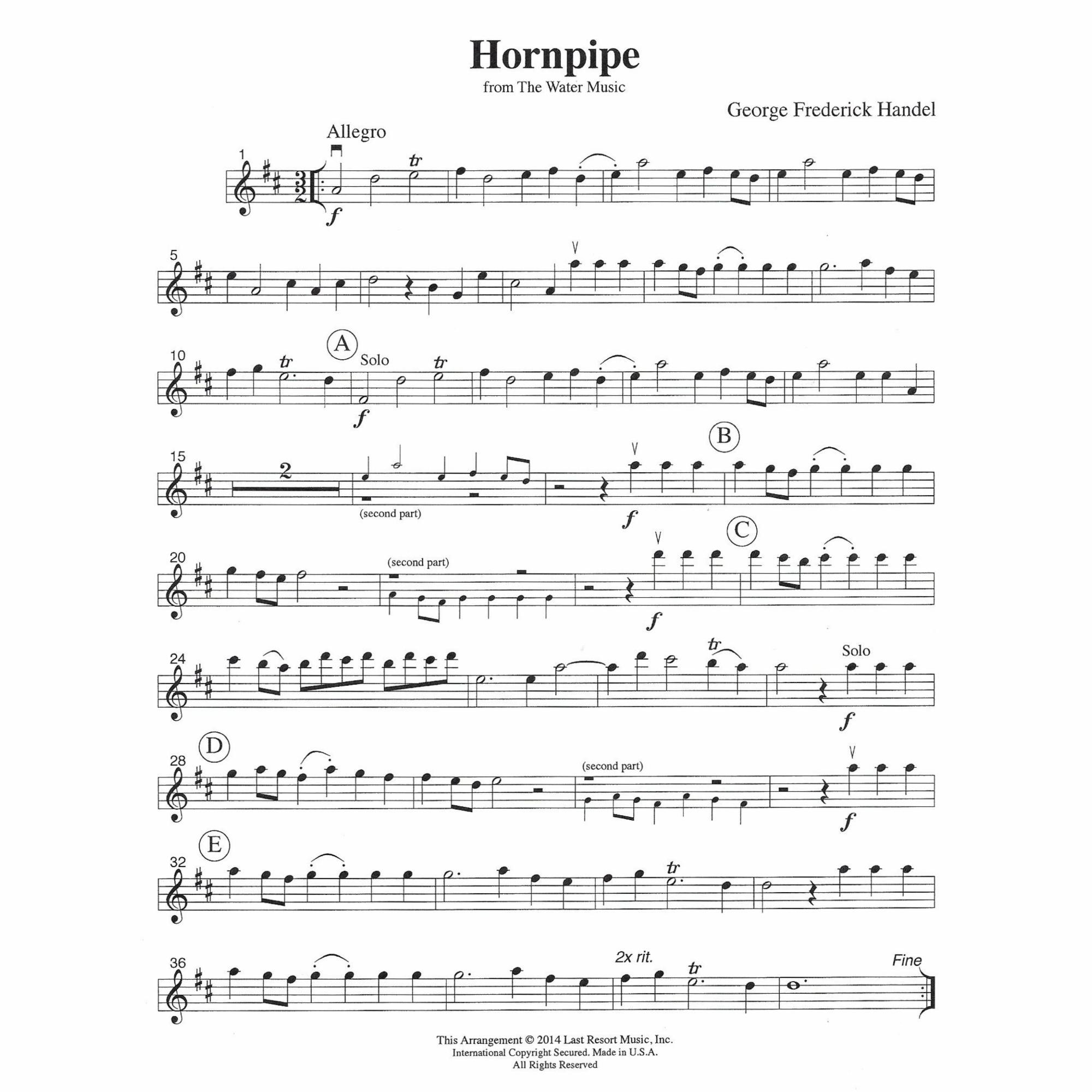 Sample: Violin I (Pg. 3a)