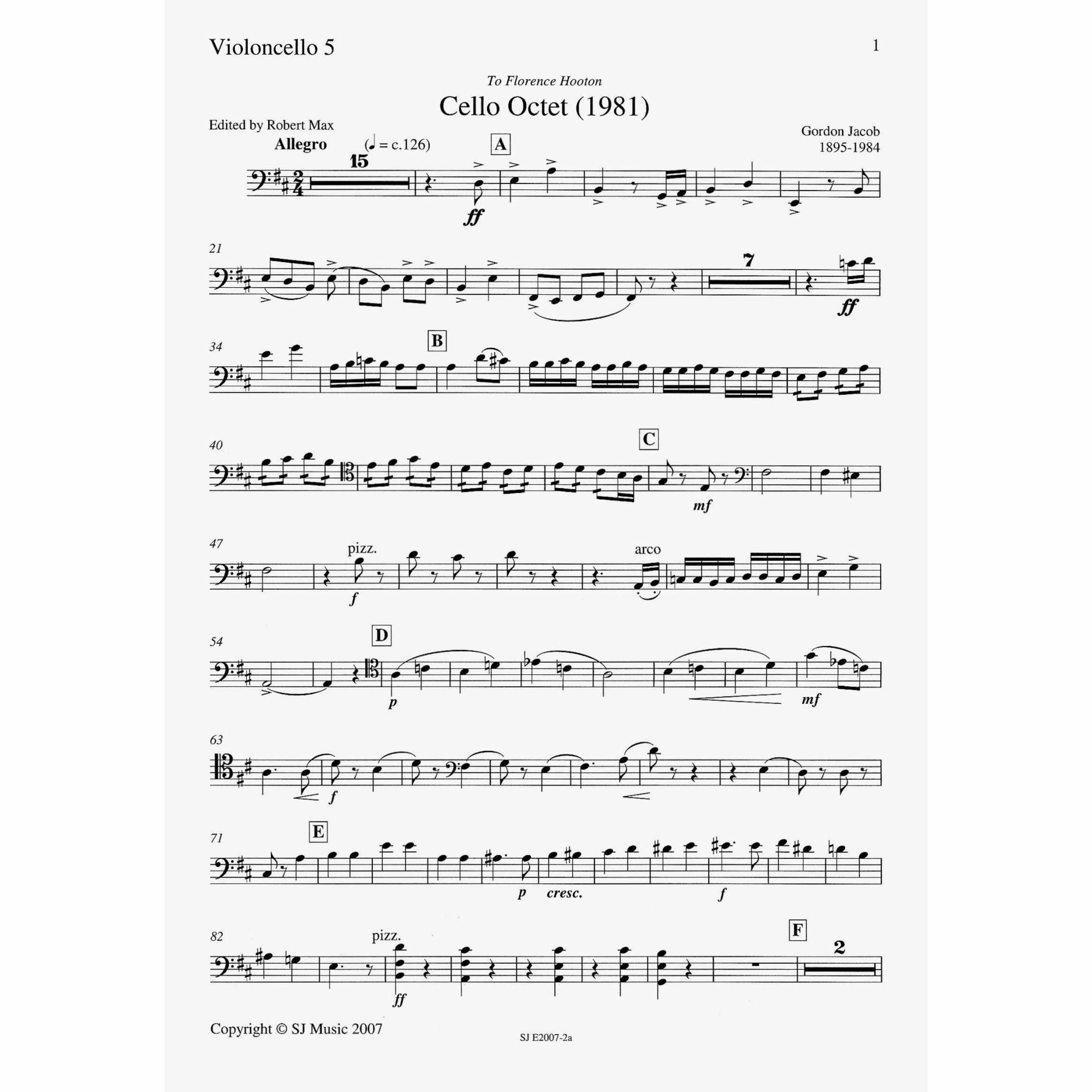 Sample: Cello V (Pg. 1)