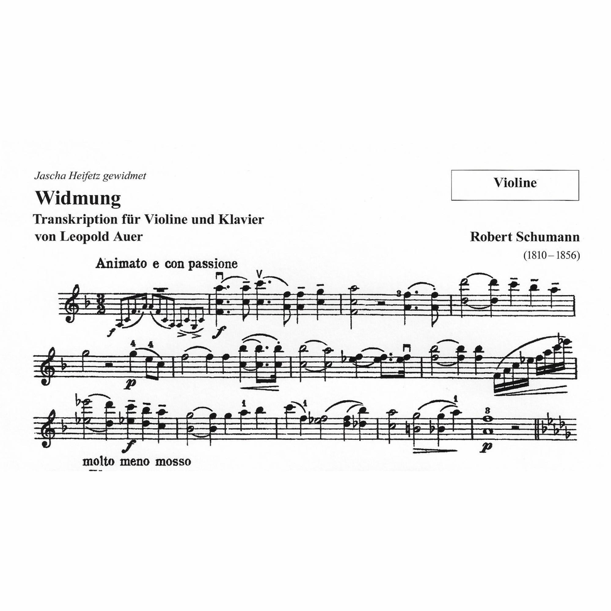 Sample: Widmung