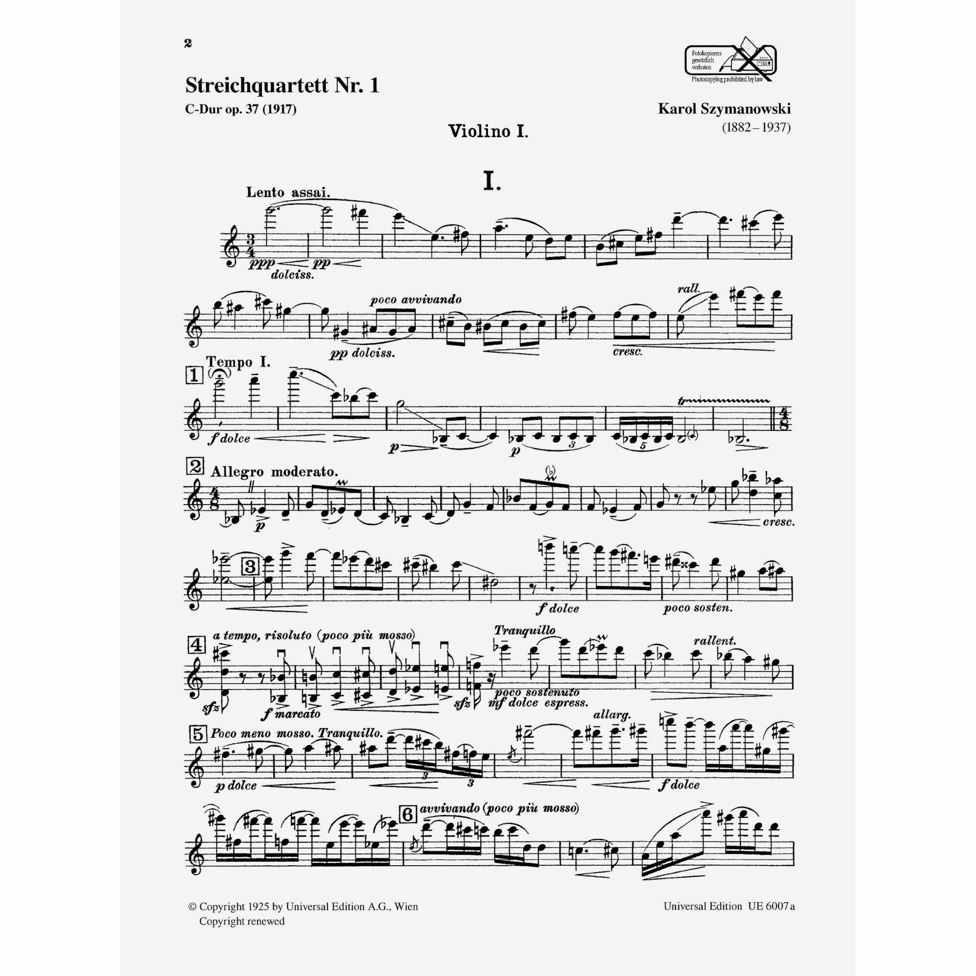 Sample: Violin I (Pg. 2)