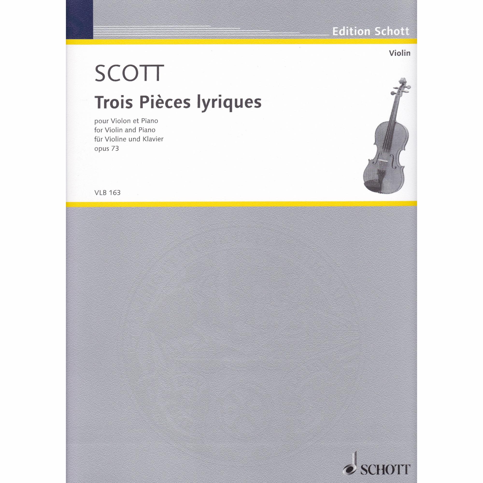 Scott -- Three Lyrical Pieces for Violin and Piano