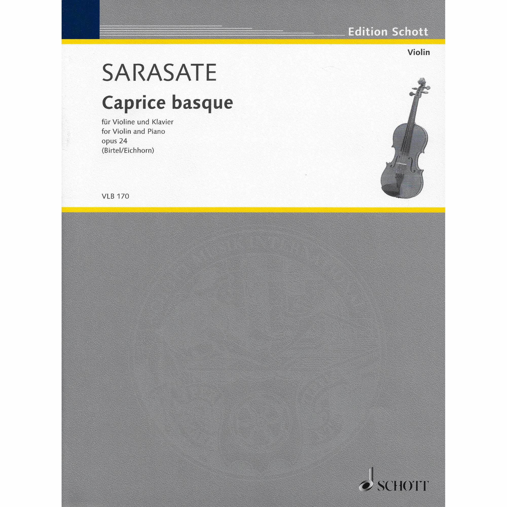 Sarasate -- Caprice Basque, Op. 24 for Violin and Piano