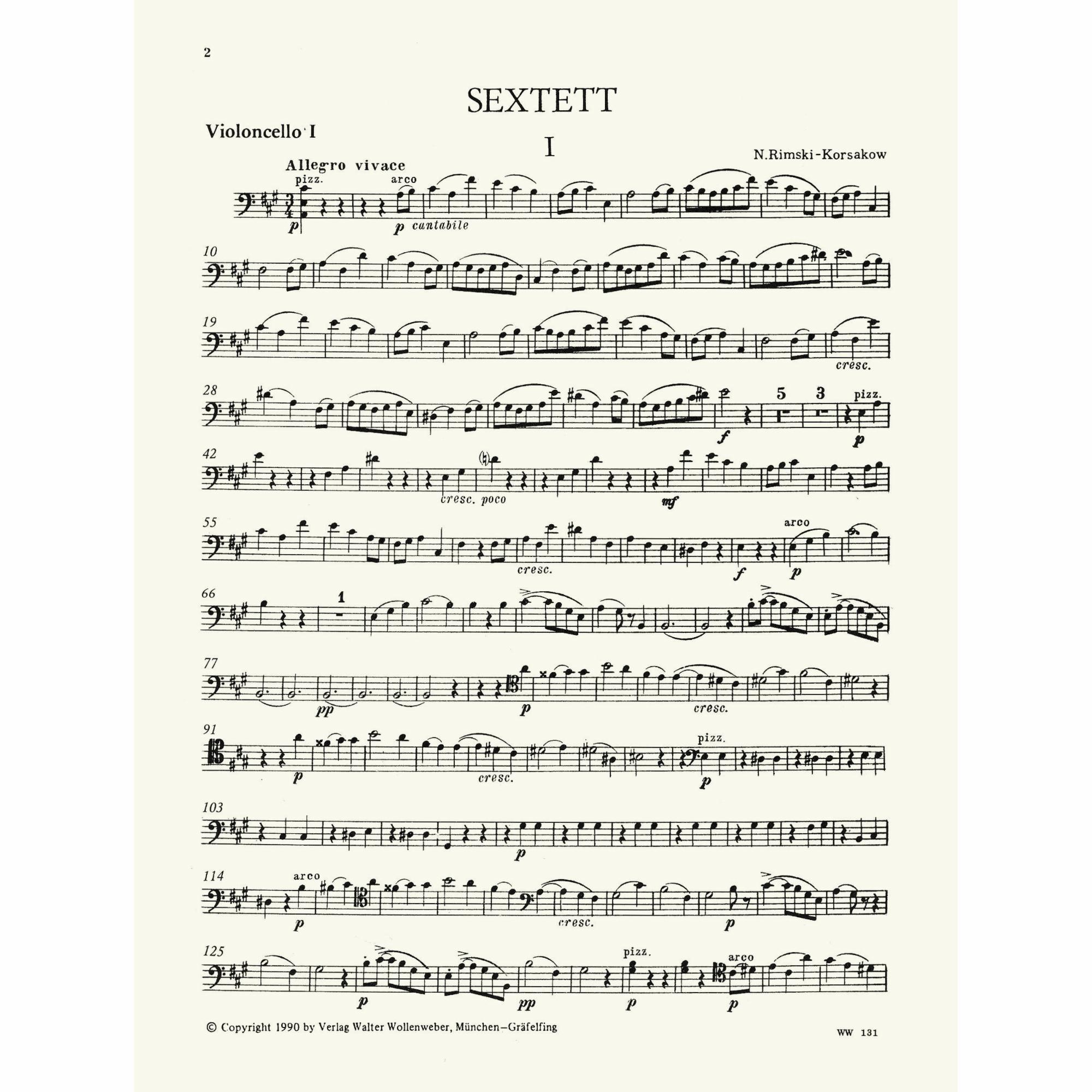 Sample: Cello I (Pg. 1)