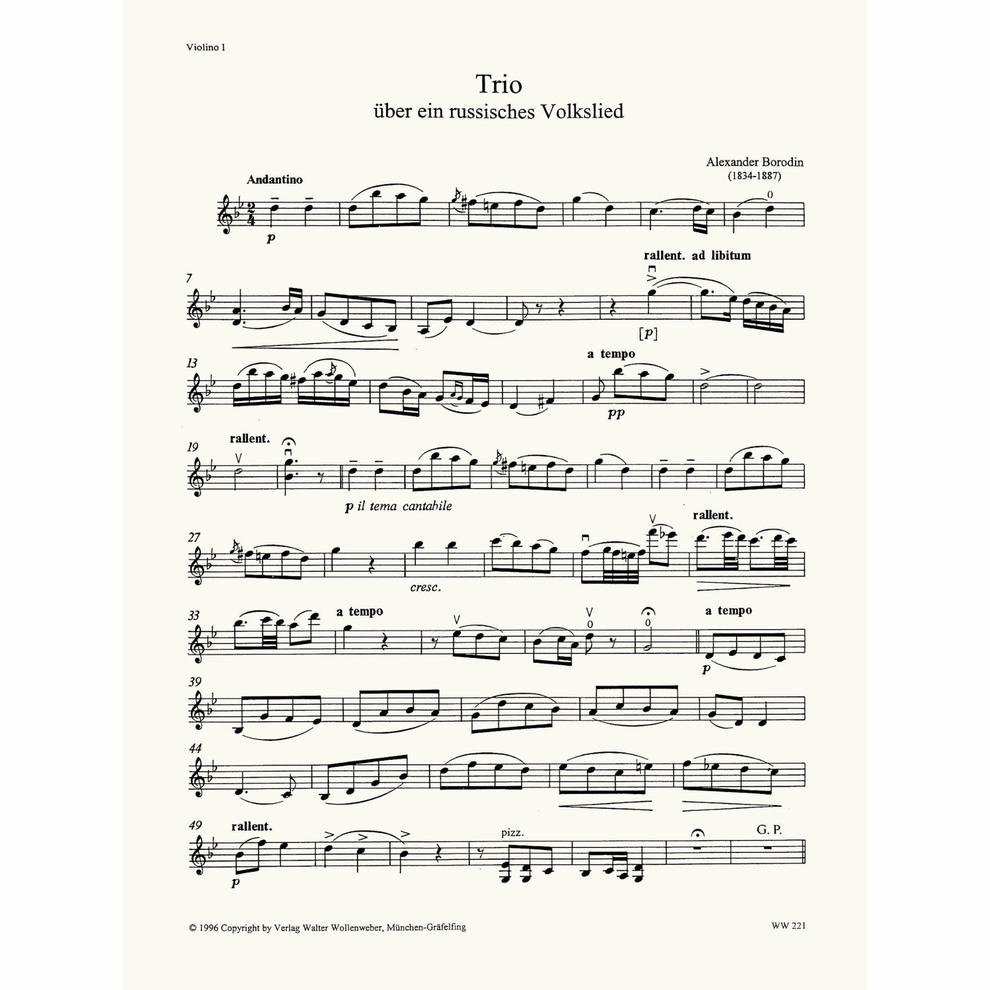 Sample: Violin I (Pg. 2)