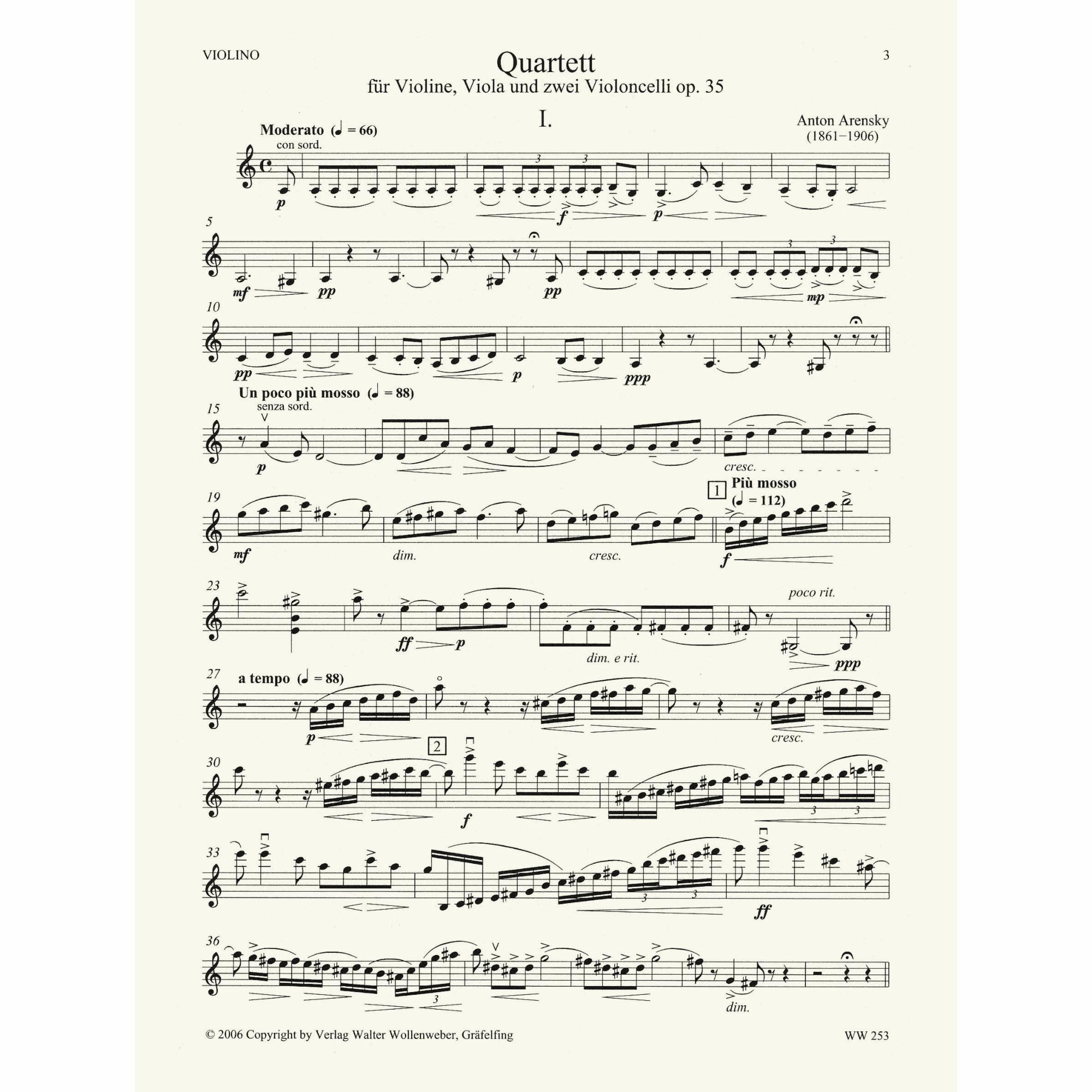 Sample: Violin I (Pg. 3)