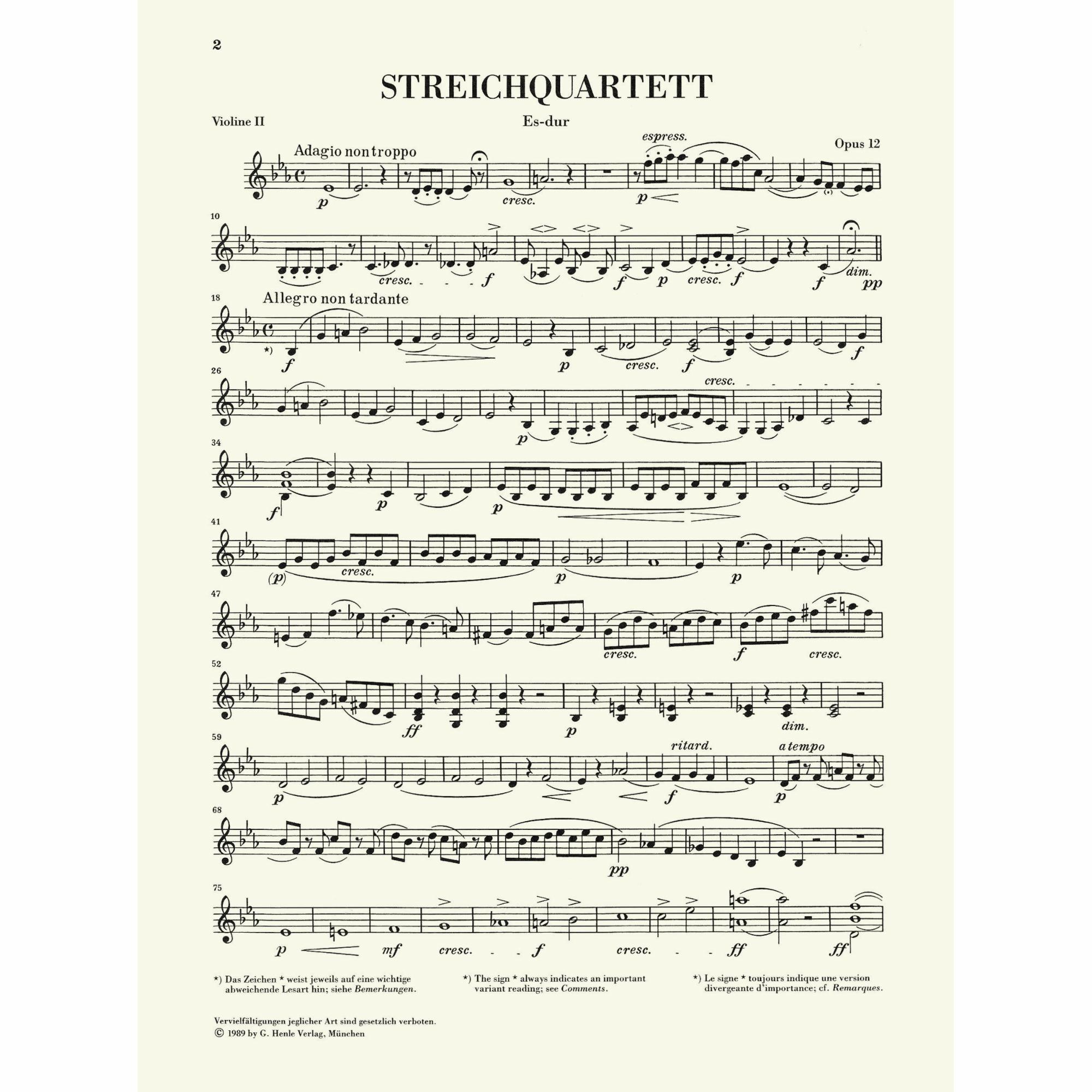 Sample: Violin II (Pg. 2)